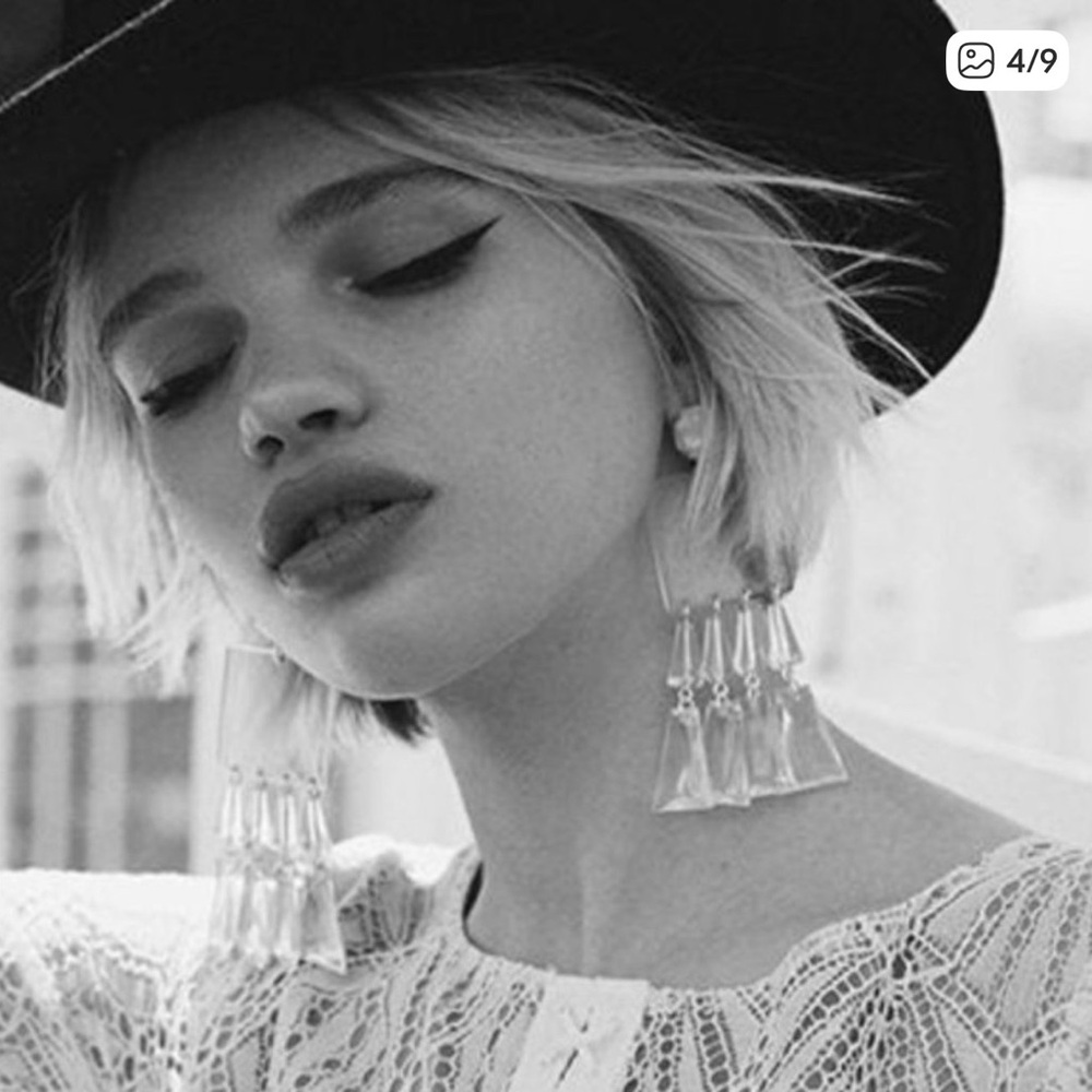 For Love and Lemons Jordyn Earrings in Crystal Clear
